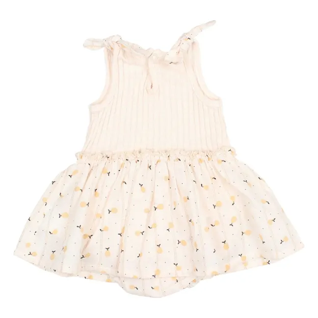 Robe Sweet Pears Bébé Coton Bio | Ivoire