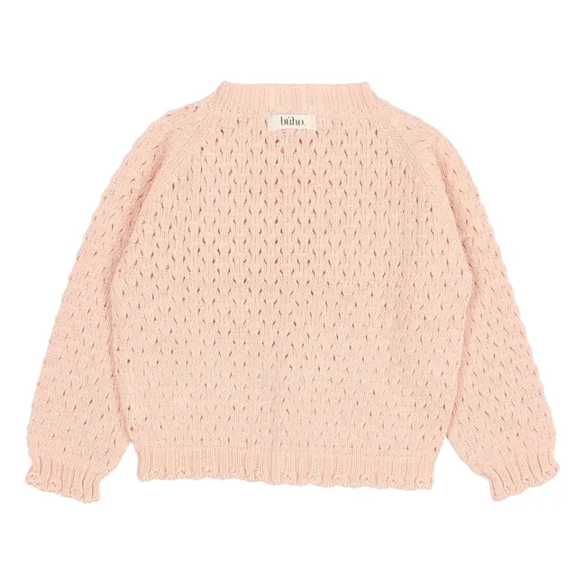 Strickjacke Girly aus Bio-Baumwolle | Blassrosa