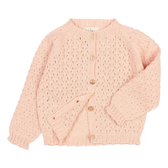 Strickjacke Girly aus Bio-Baumwolle | Blassrosa