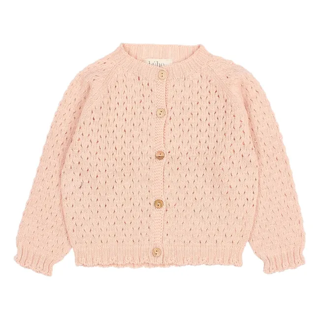 Strickjacke Girly aus Bio-Baumwolle | Blassrosa