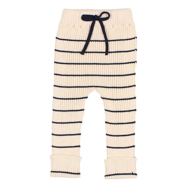 Leggings in maglia di cotone biologico | Blu marino