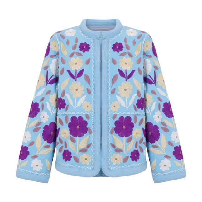 Tady Embroidered Jacket | Blue