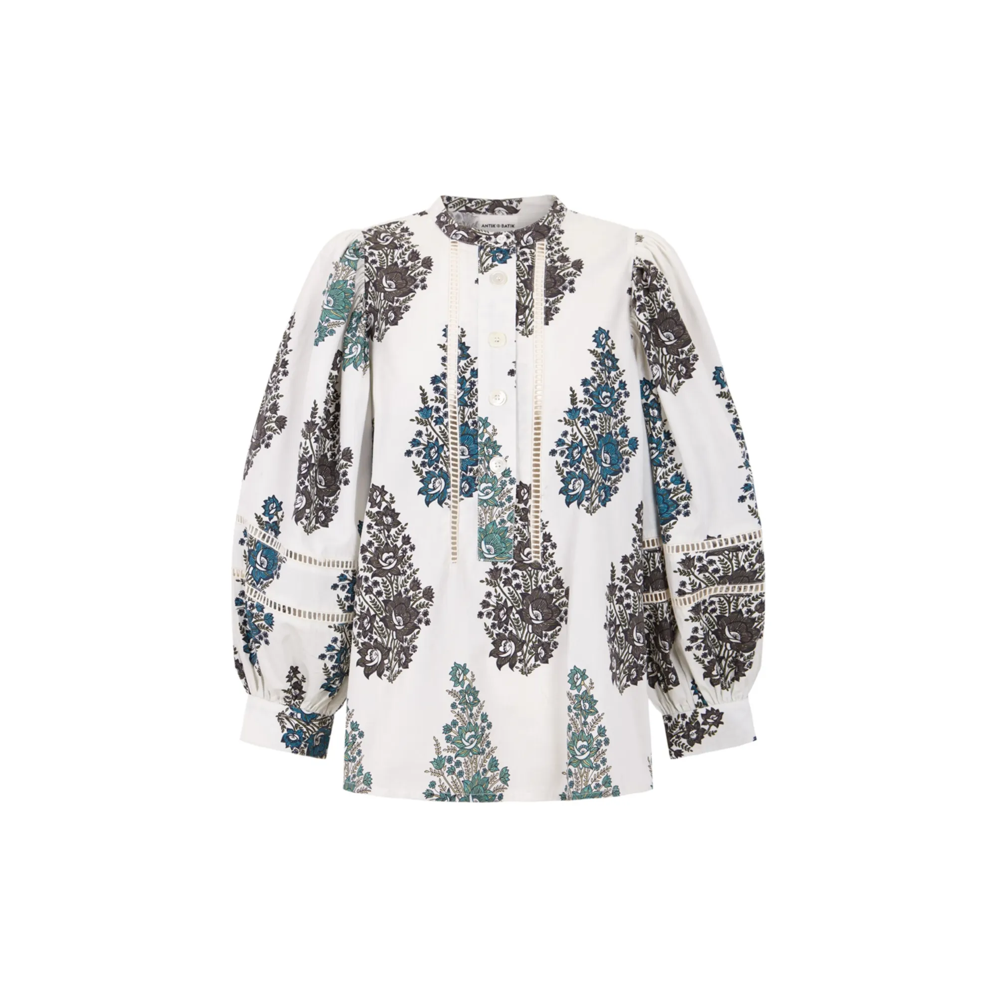 Antik Batik White Blouse Muguet Popeline De Coton
