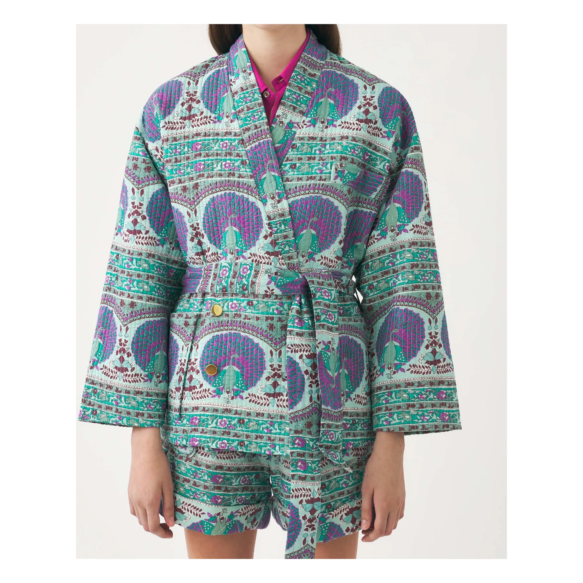 Antik Batik Aqua Tala Cotton Voile Jacket