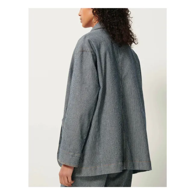 Jacke Trani Streifen Bio-Baumwolle | Navy