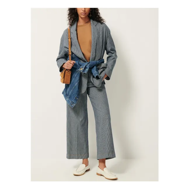 Jacke Trani Streifen Bio-Baumwolle | Navy