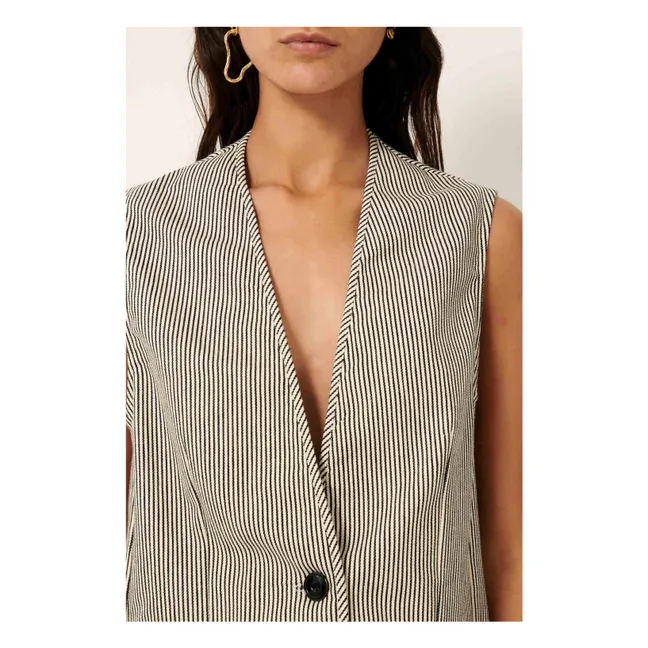 Chaqueta sin mangas Roberto Stripes | Negro