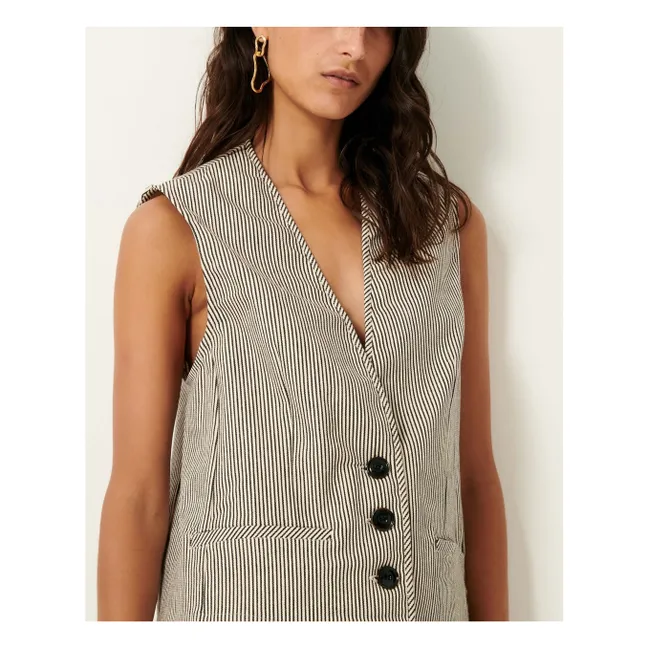 Chaqueta sin mangas Roberto Stripes | Negro