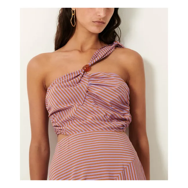 Vestido de rayas Venetia | Terracotta