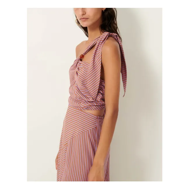 Vestido de rayas Venetia | Terracotta