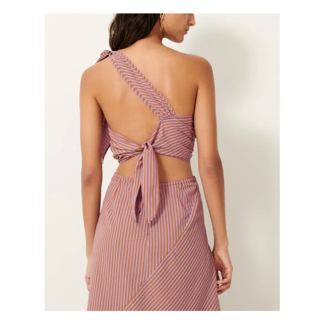 Vestido de rayas Venetia | Terracotta