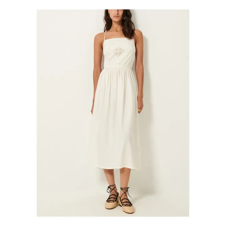 Robe Riverini Brodée | Ecru- Image produit n°0