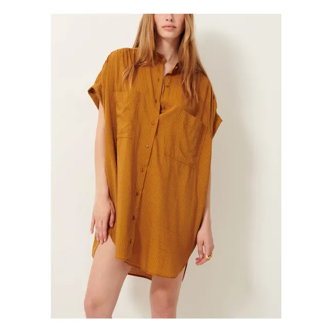Kleid Kamilia Streifen | Tabak