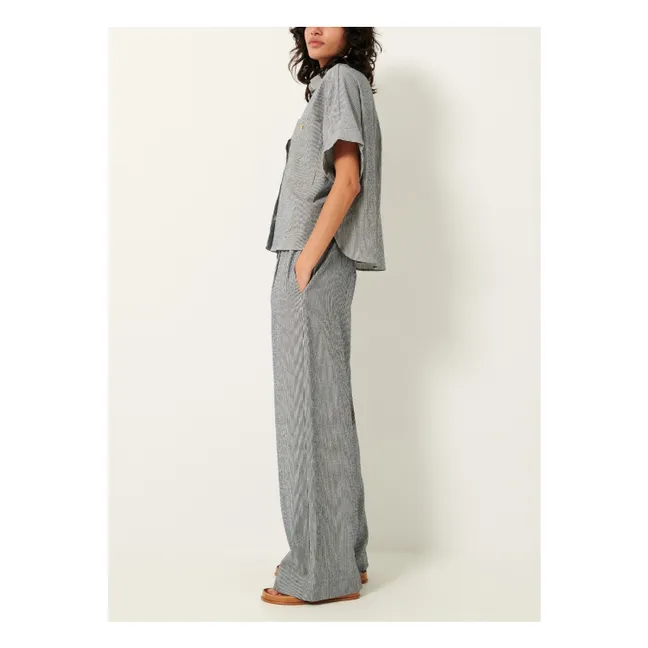 Pantalones Ridooseer Rayas | Azul Gris