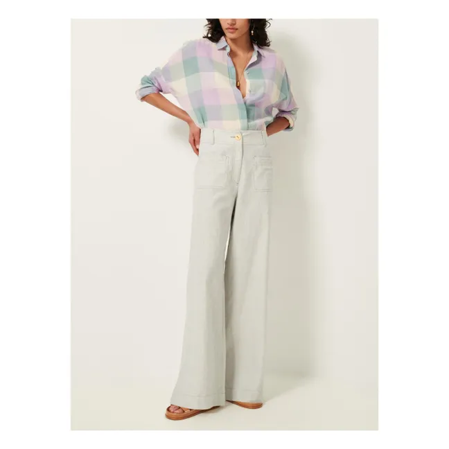 Pantalón Manhatti de lino y algodón orgánico | Gris