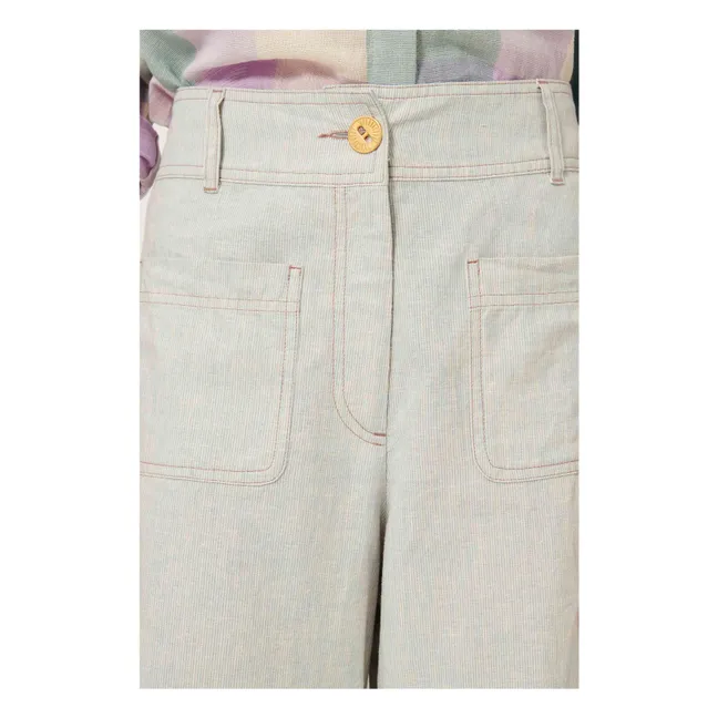 Pantalón Manhatti de lino y algodón orgánico | Gris