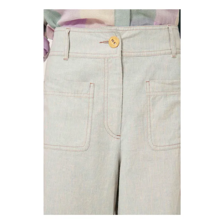 Pantalon Manhatti Lin et Coton Bio | Gris- Image produit n°2