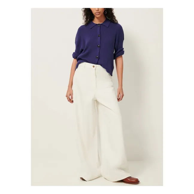 Cardigan Journey Coton Bio | Violet