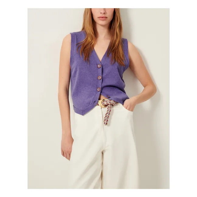 Giancarlo Sleeveless Vest | Purple