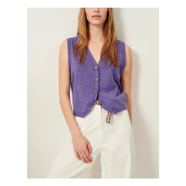Giancarlo Sleeveless Vest | Purple