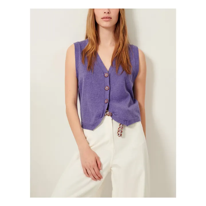 Gilet Sans Manches Giancarlo | Violet- Image produit n°1