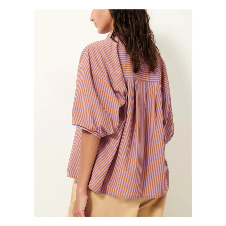 Chemise Florentina Rayures | Terracotta- Image produit n°4