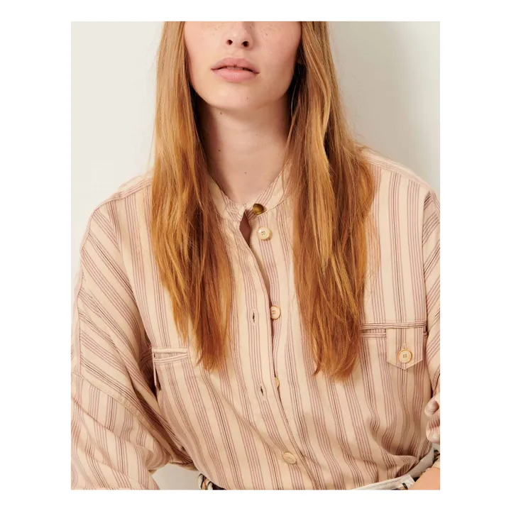 Blusa de rayas Orregia | Rosa Viejo- Imagen del producto n°1
