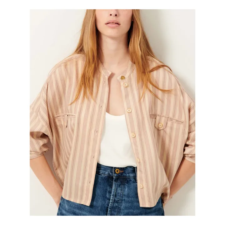 Blusa de rayas Orregia | Rosa Viejo- Imagen del producto n°3