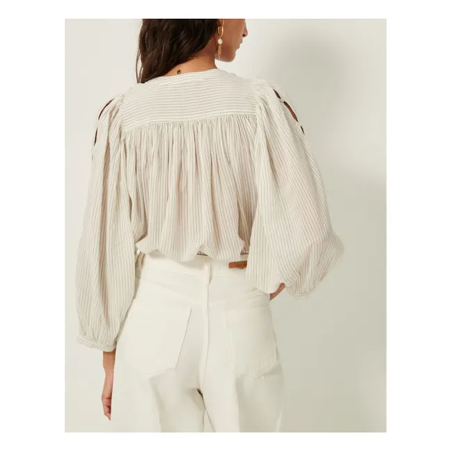 Bluse Lucy H Streifen | Seidenfarben