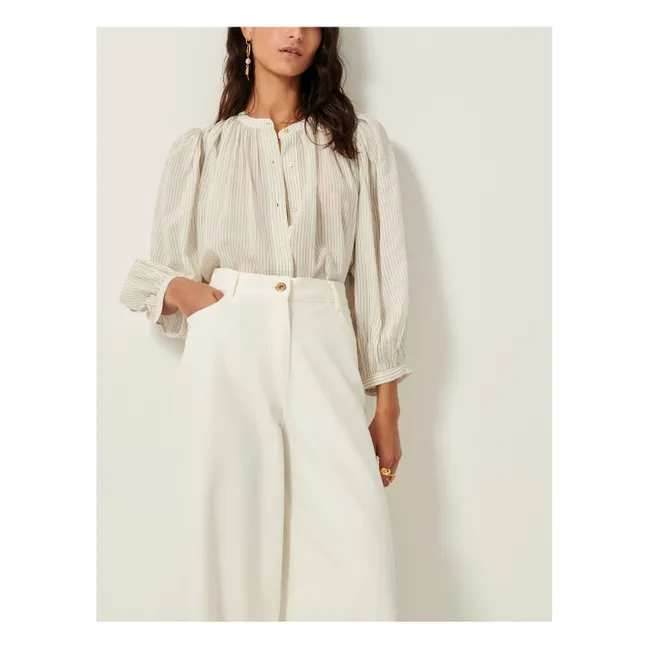 Bluse Lucy H Streifen | Seidenfarben