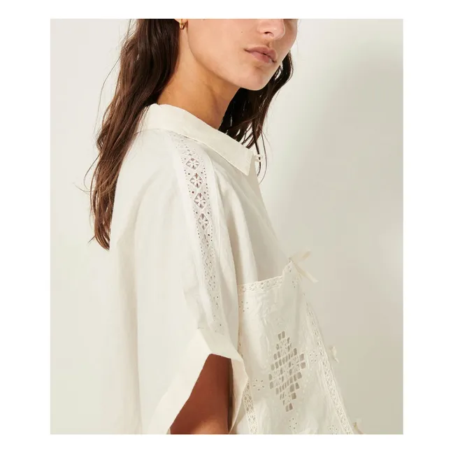 Camicia ricamata Dellani | Ecru