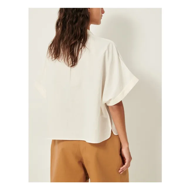 Camicia ricamata Dellani | Ecru