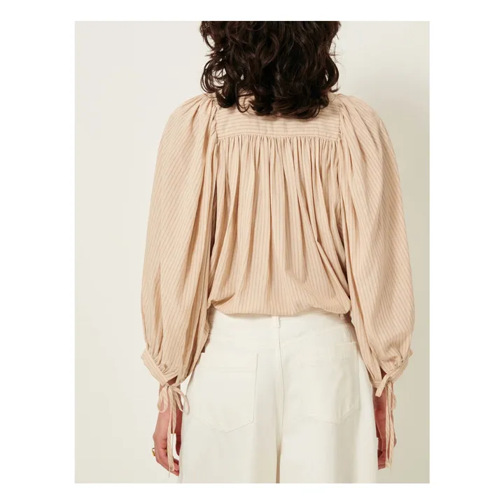 Blouse Dali Rayures | Sable- Image produit n°5