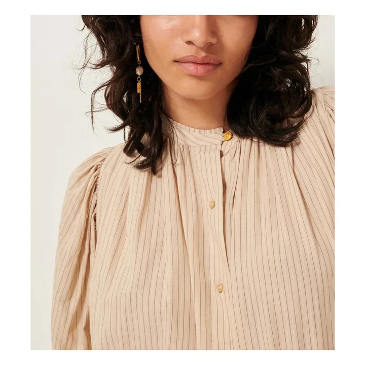 Blouse Dali Rayures | Sable- Image produit n°4