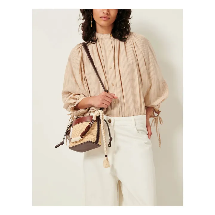 Blouse Dali Rayures | Sable- Image produit n°2