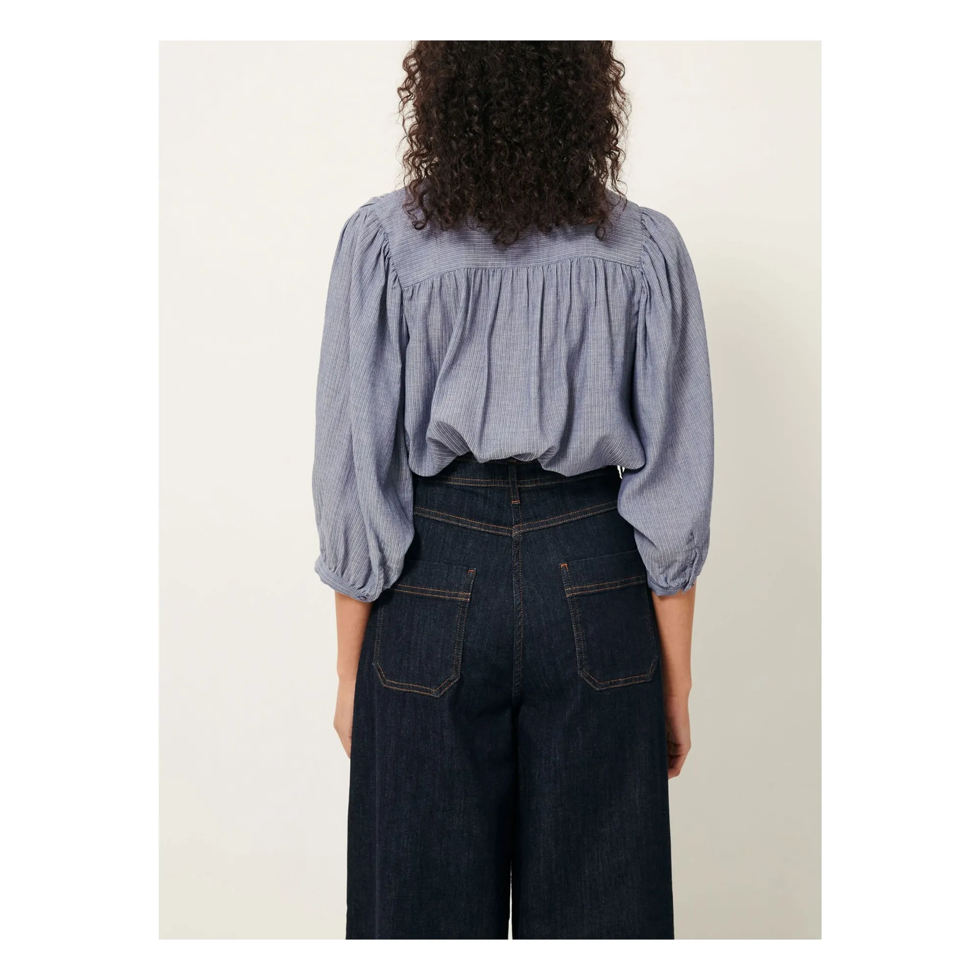 Blouse A View Rayures | Bleu- Image produit n°3