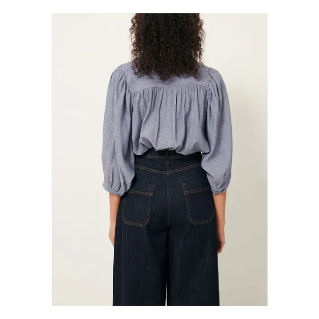 Bluse A View Streifen | Blau