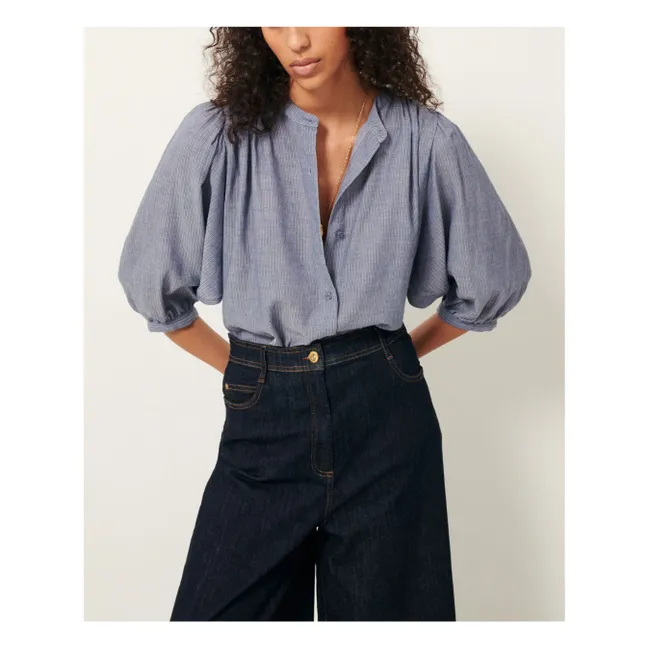 Bluse A View Streifen | Blau