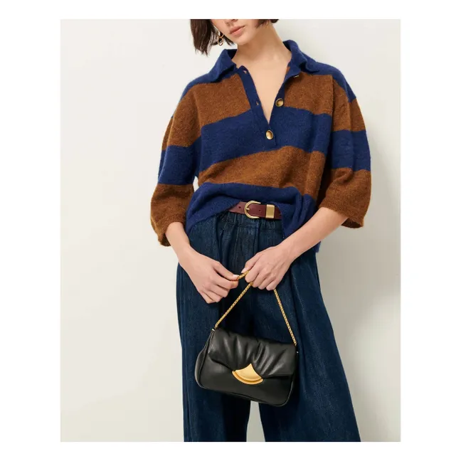 Diviluz Puffy Leder Tasche | Schwarz