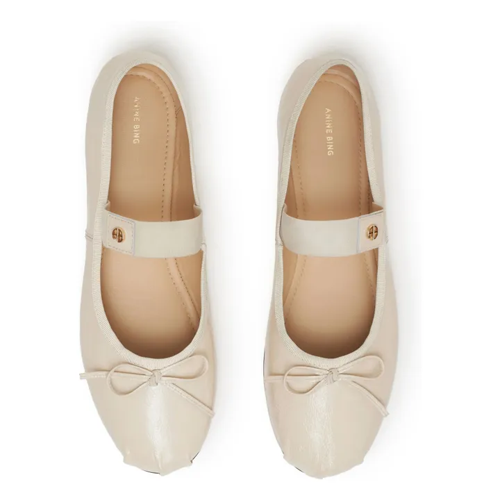 Bailarinas Jolie Craquelé Piel | Marfil- Imagen del producto n°3