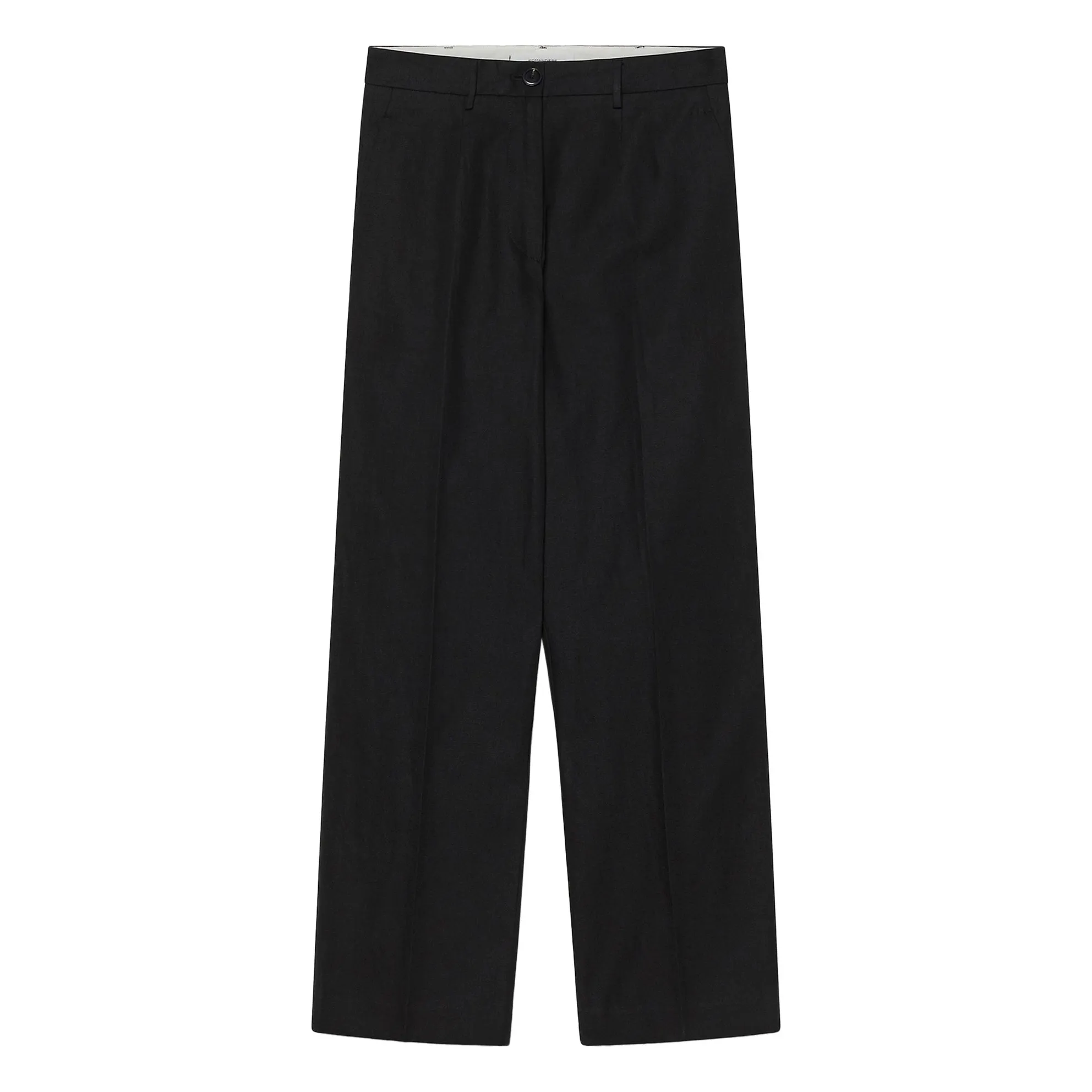 Pomandère Black Cotton And Linen Pants