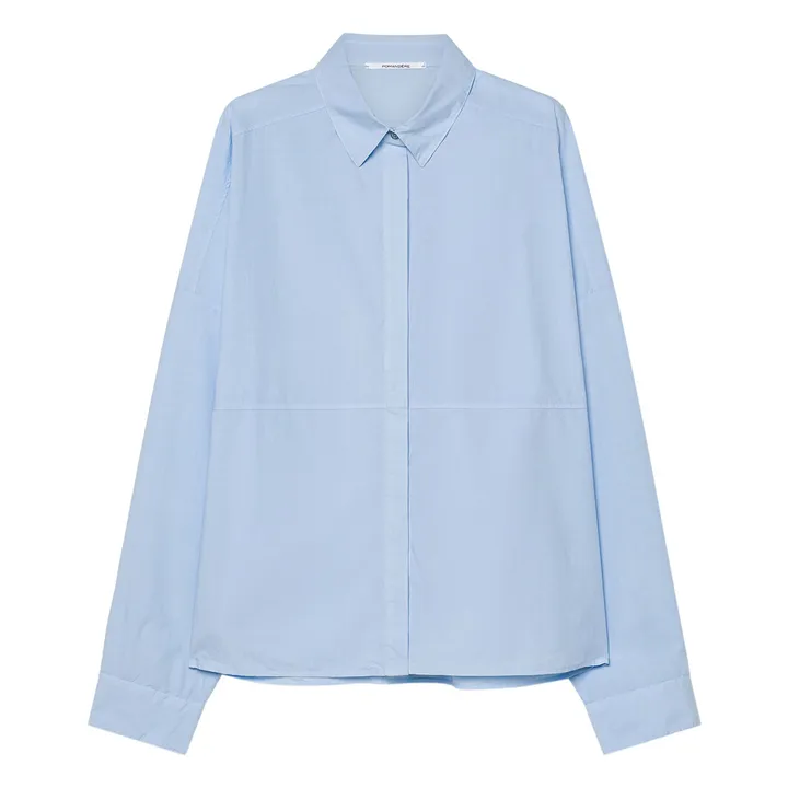 Cotton Poplin Shirt | Light blue- Product image n°0
