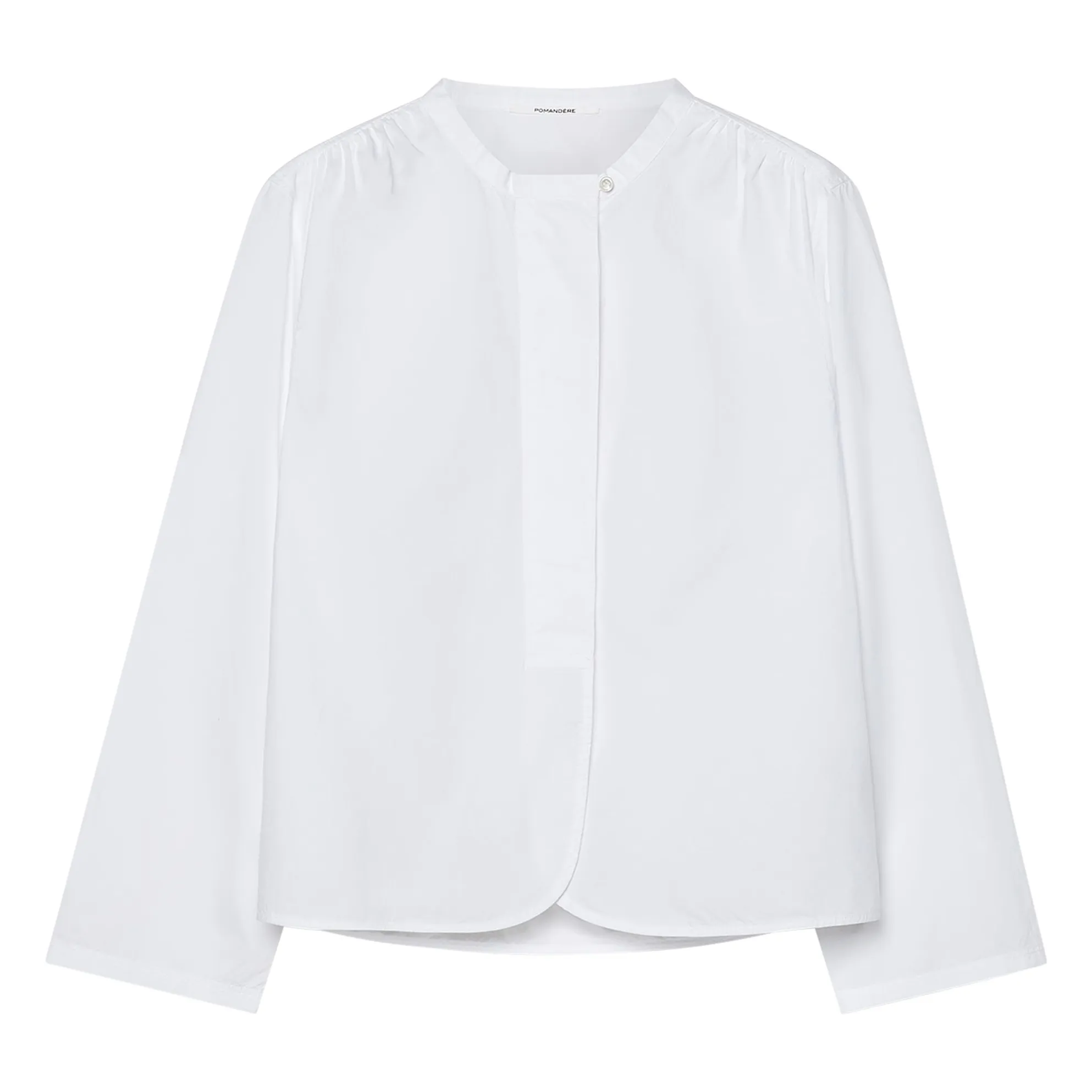 Pomandère White Cotton Poplin Blouse