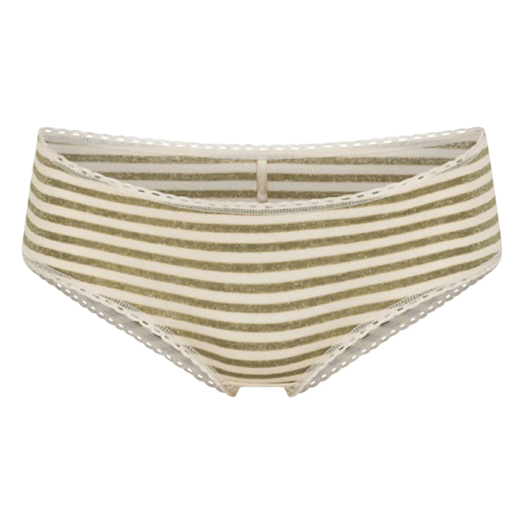 Momoni Cream Amaca Panties Metallic Stripes