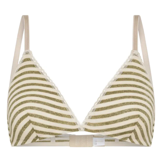Amethist bra Metallic stripes | Cream