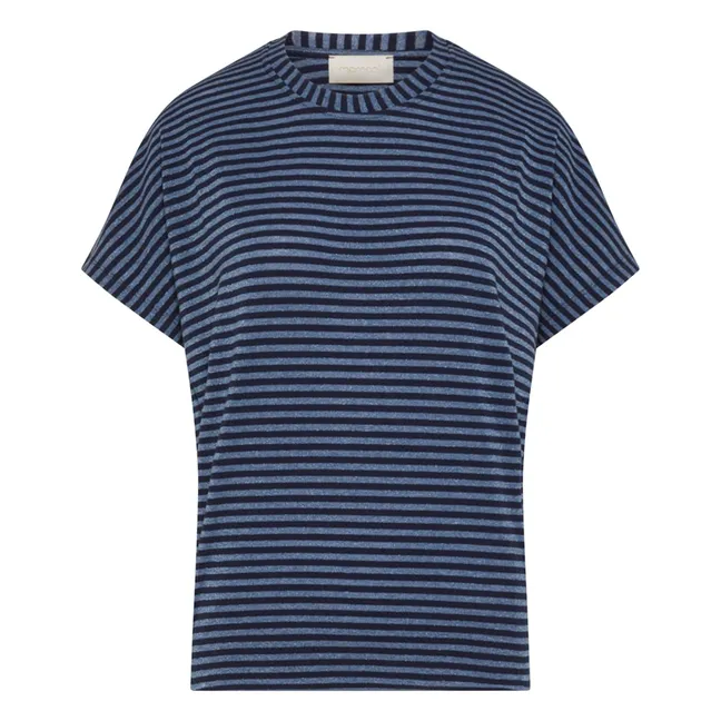 Pawa T-shirt Metallic Stripes | Blue