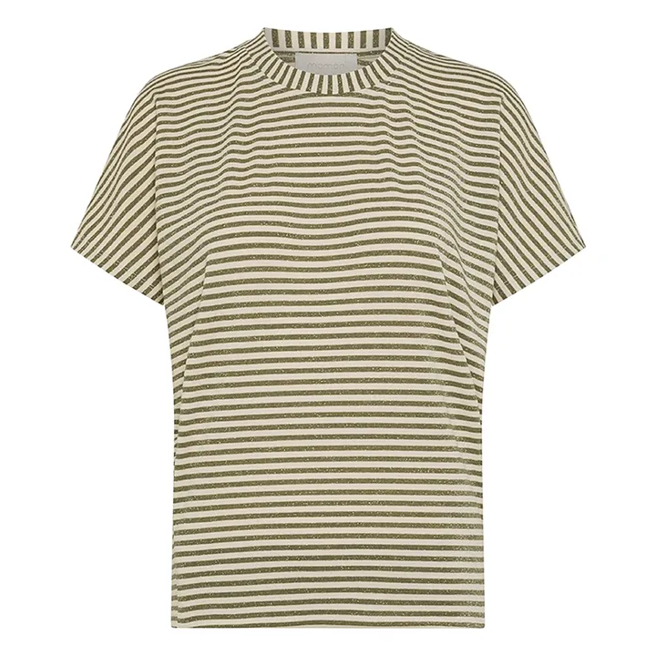 Camiseta Pawa Metallic Stripes | Crema- Imagen del producto n°1