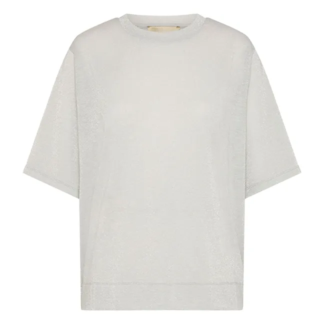 Camiseta Iora Metallic | Gris Claro