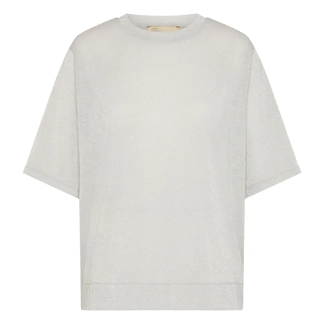 T-shirt Iora Métallisé | Gris clair