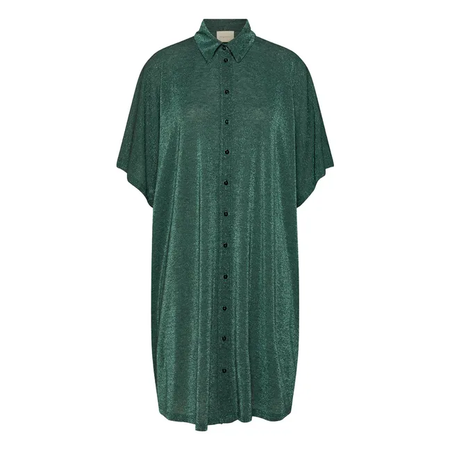 Vestido Asado Metálico | Verde
